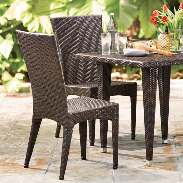 Wicker patio furniture table and online chairs